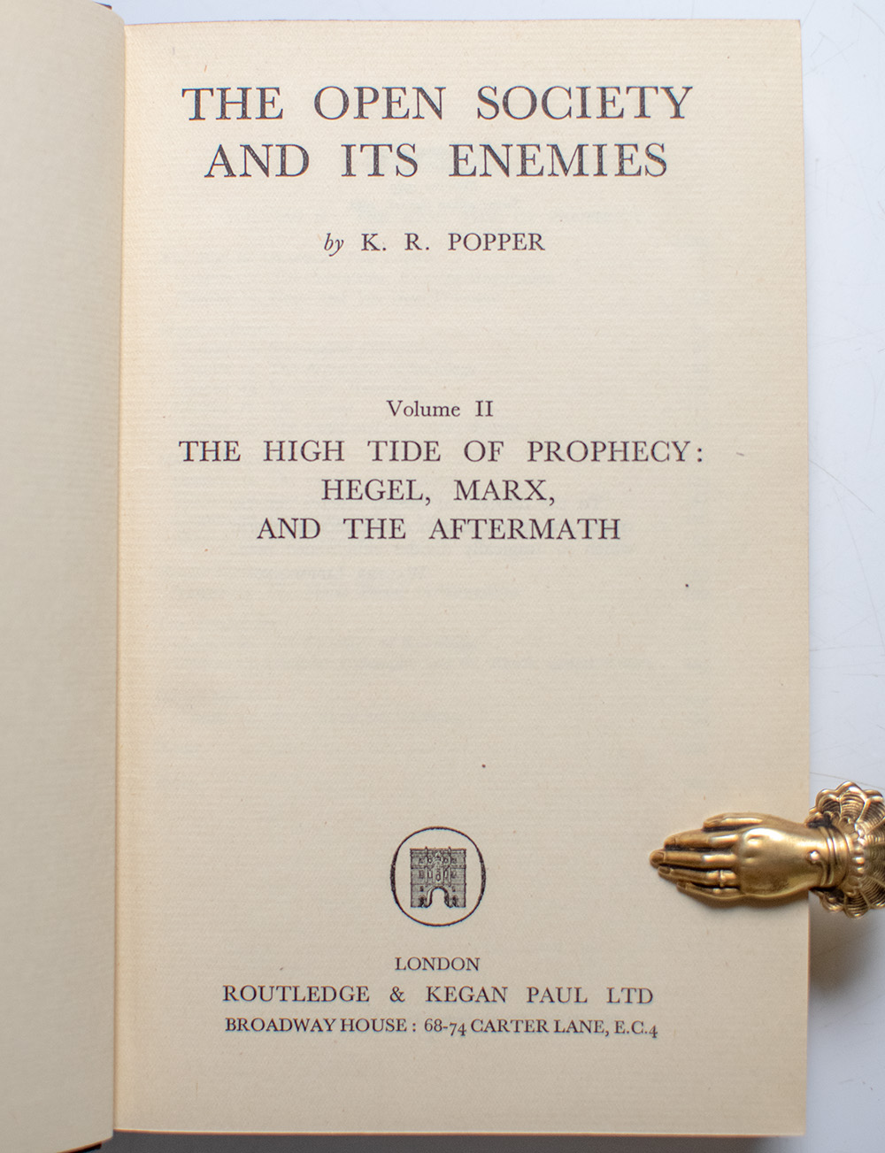 The Open Society And Its Enemies.