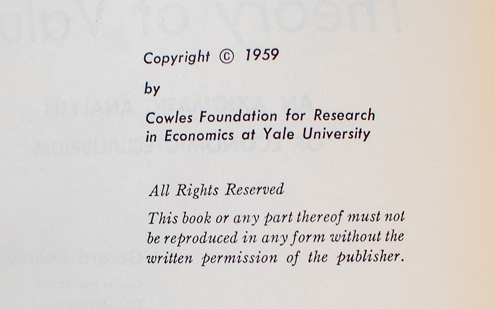 Theory of Value: An Axiomatic Analysis of Economic Equilibrium.