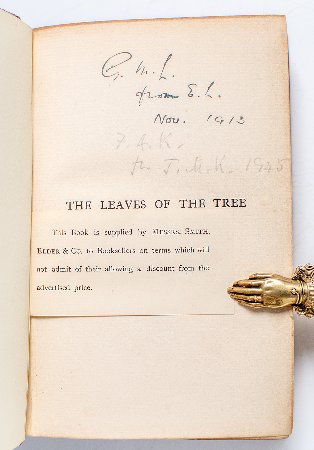 The Leaves of the Tree: Studies in Biography.