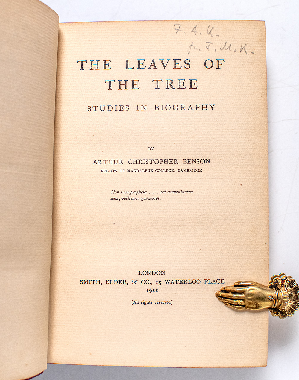 The Leaves of the Tree: Studies in Biography.