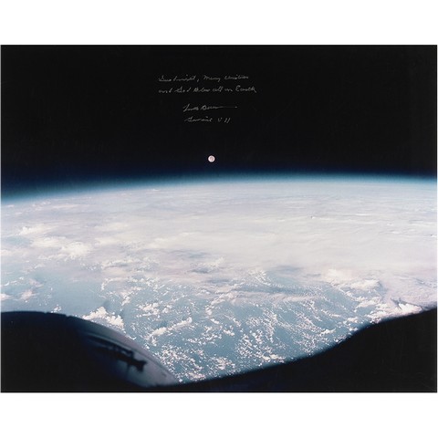 Frank Borman ‘Earthrise’ Photograph Signed.