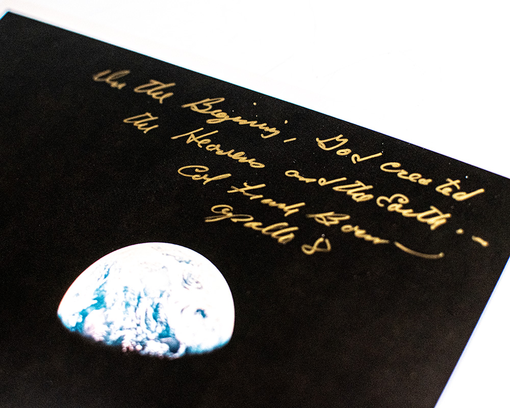 Frank Borman 'Earthrise' Photograph Signed.