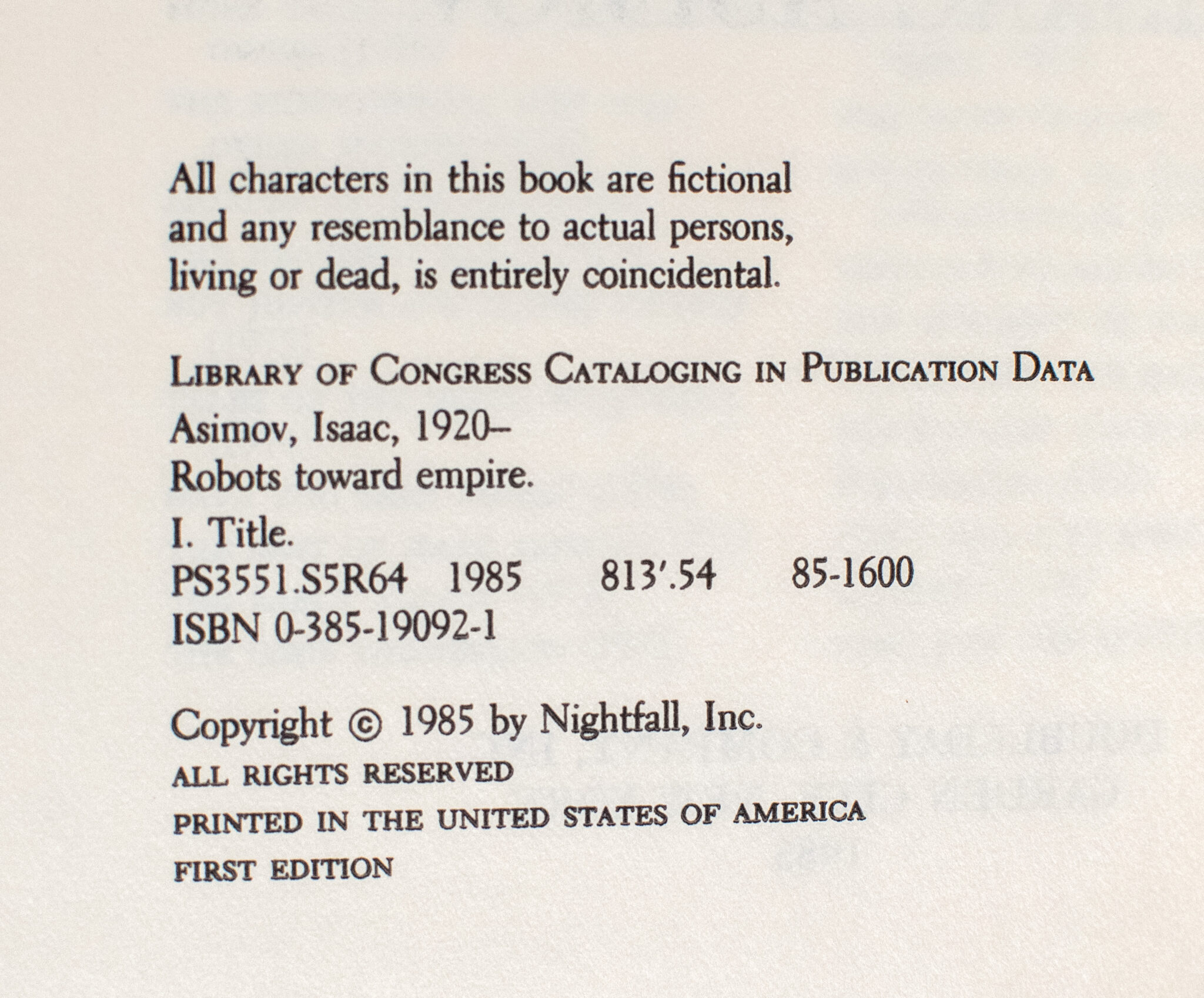 Robots and Empire.