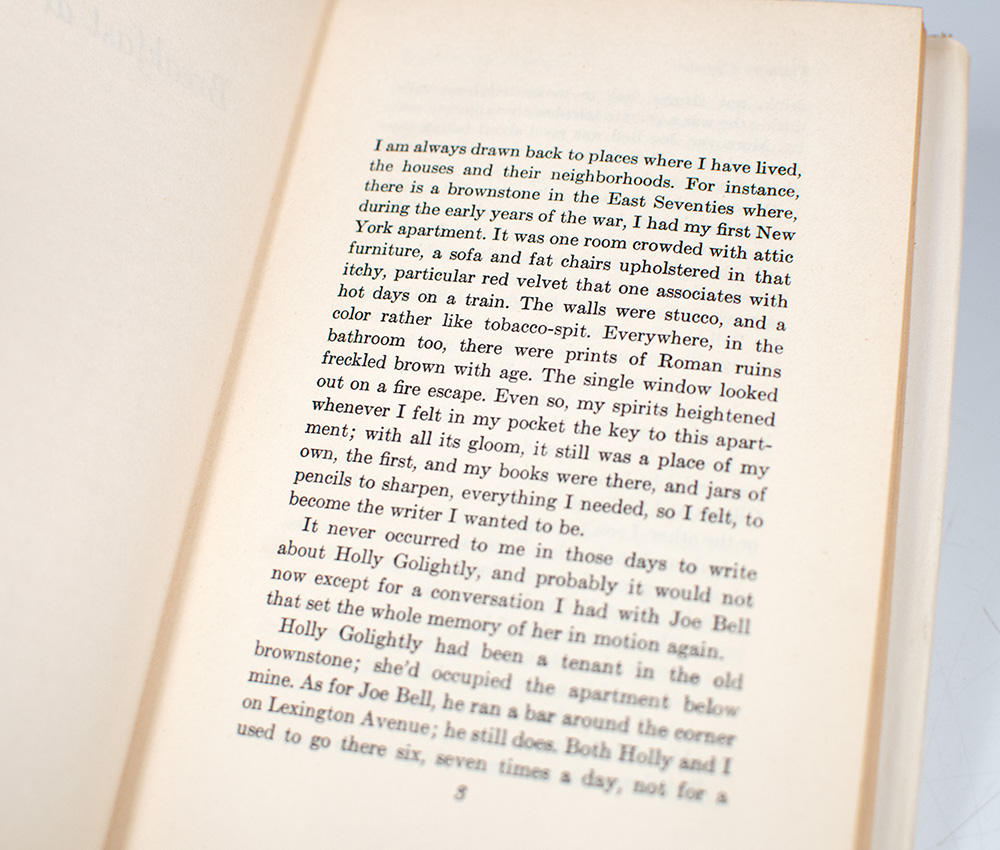 Breakfast At Tiffany's. A Short Novel and Three Stories.