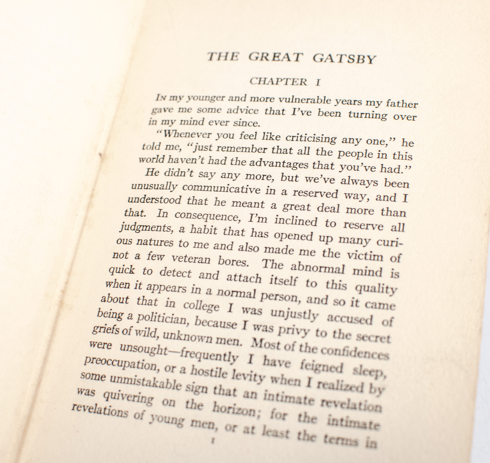 The Great Gatsby.