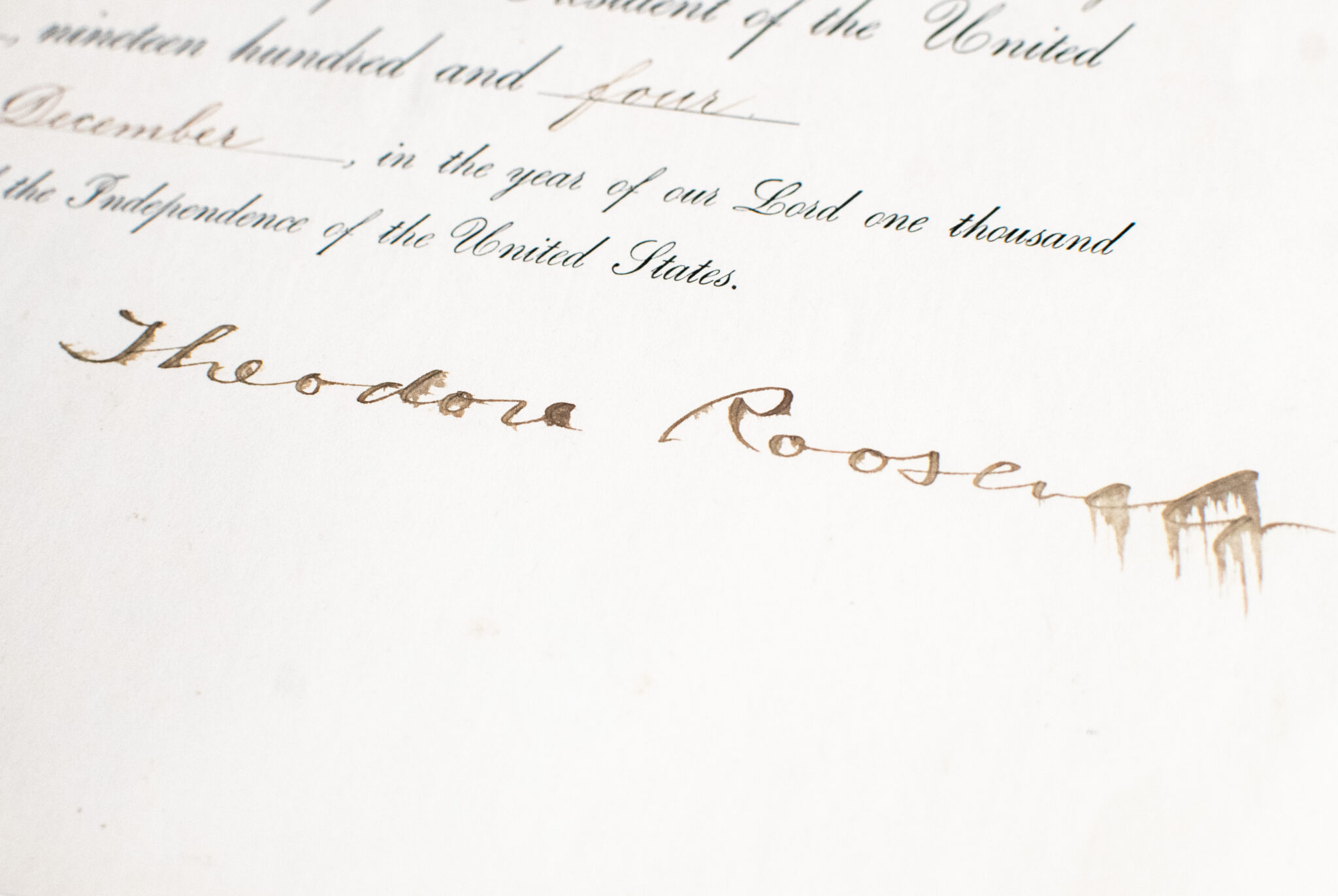 Theodore Roosevelt & William Howard Taft Signed Military Appointment.