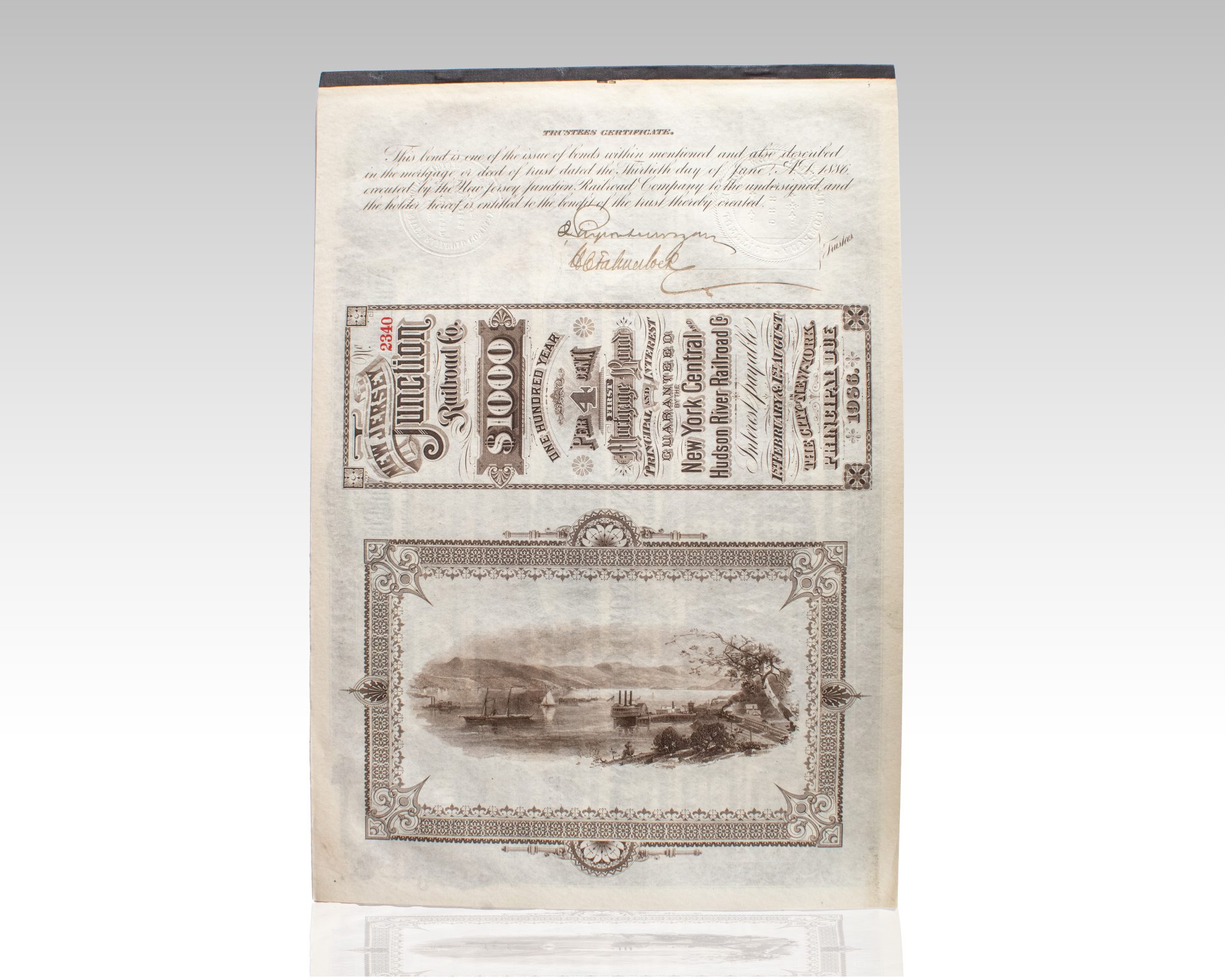 J. Pierpont Morgan Signed Railroad Mortgage Bond.