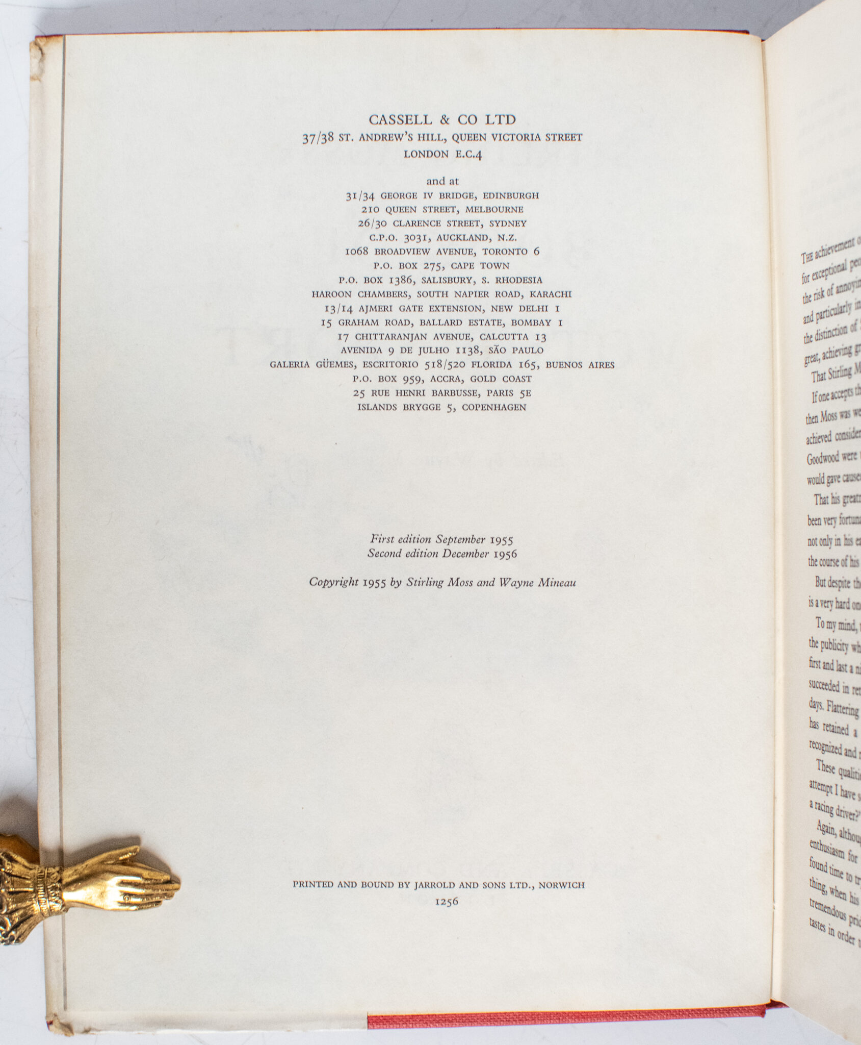 Stirling Moss’s Book of Motor Sport.