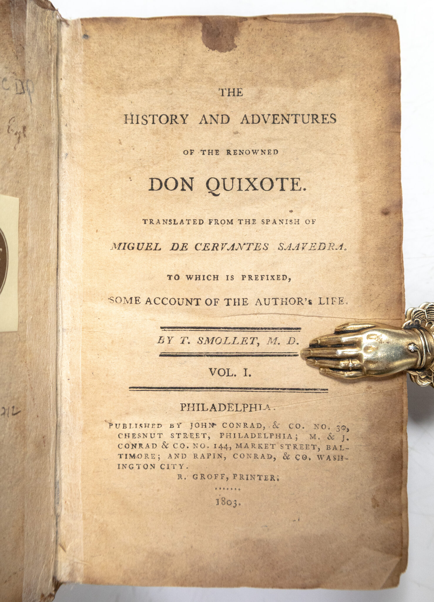 The History and Adventures of the Renowned Don Quixote.