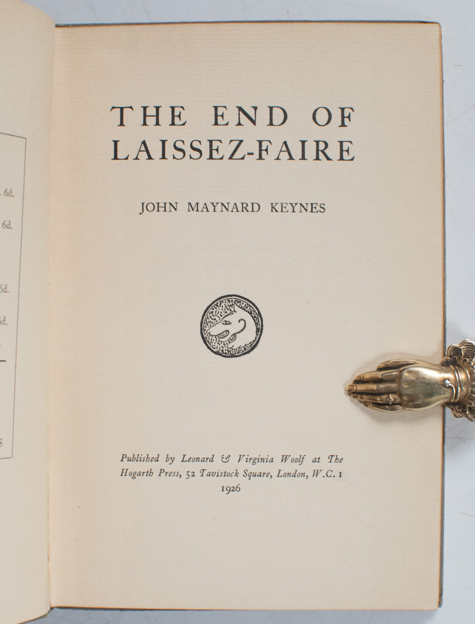 The End Of Laissez-Faire.