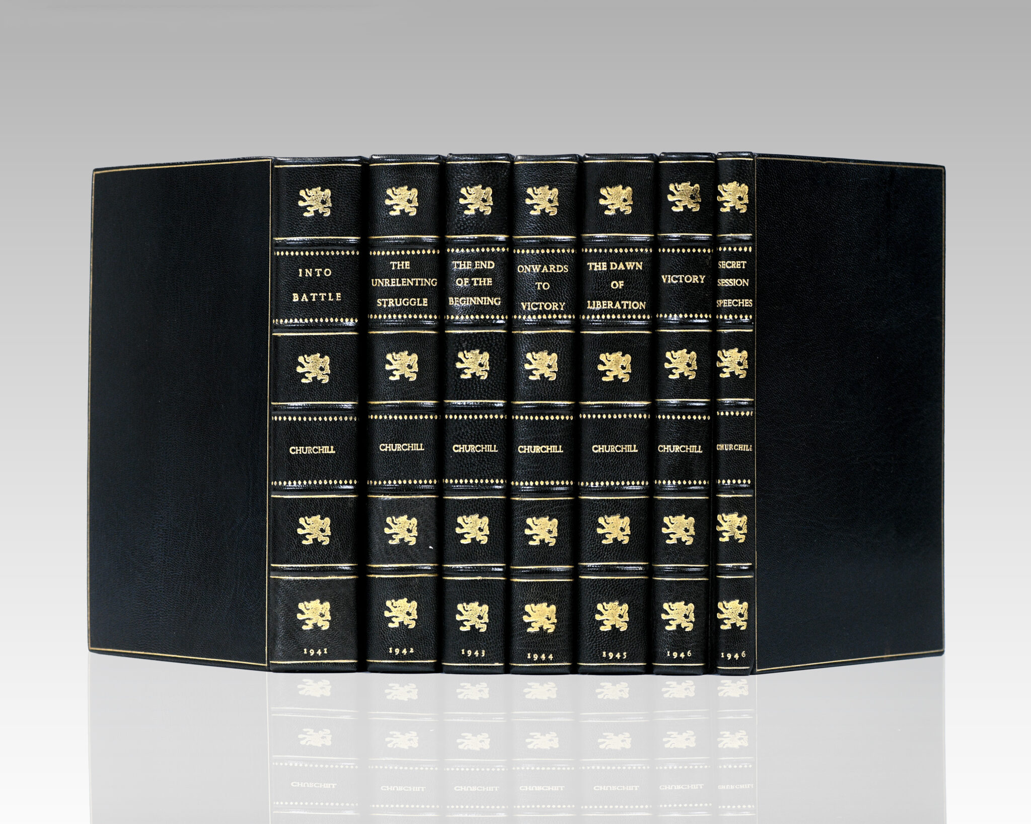 Winston Churchill's War Speeches: Into Battle, The Unrelenting Struggle, The End of the Beginning, Onwards to Victory, The Dawn of Liberation, Victory, Secret Session Speeches.