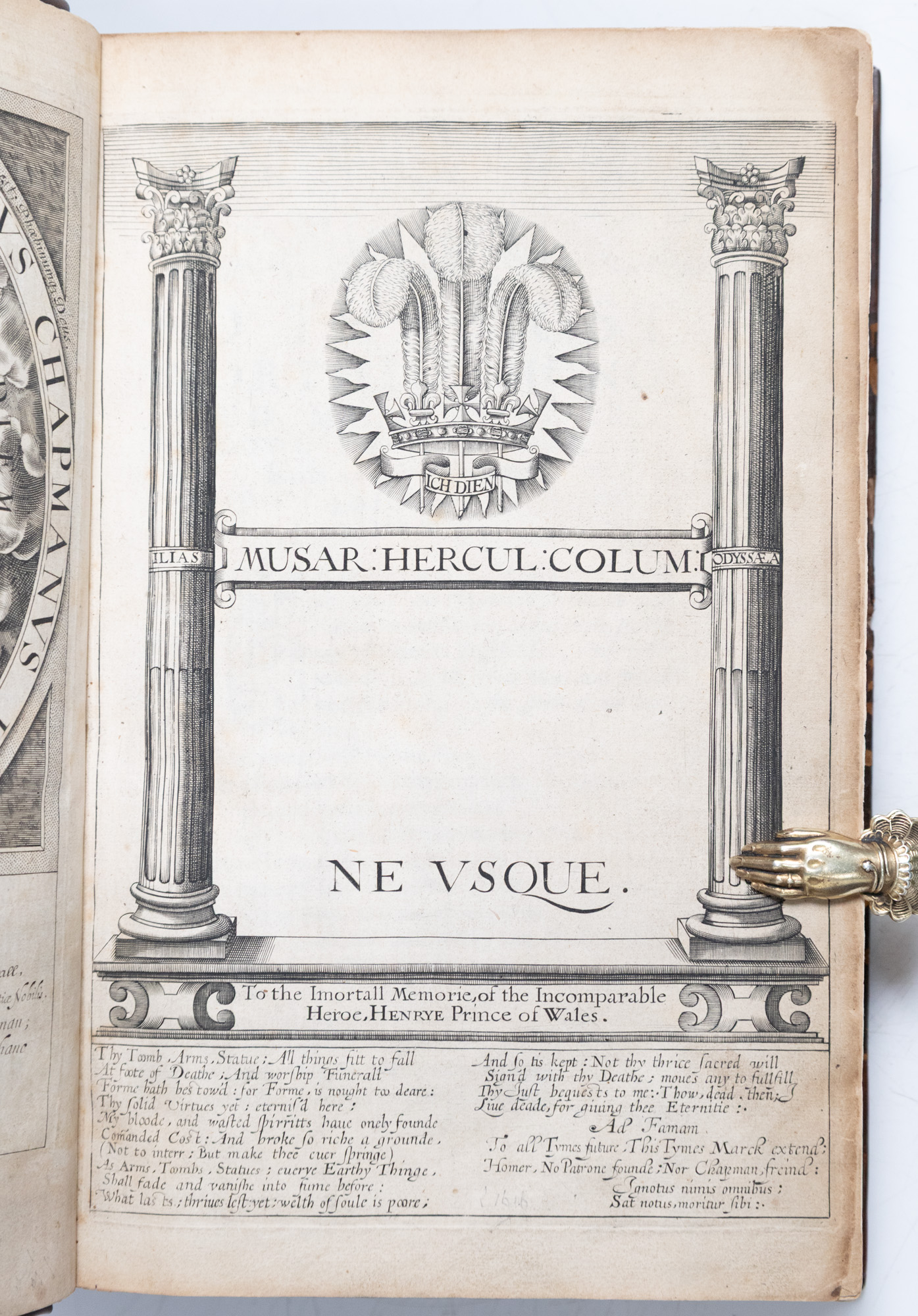 The Whole Works of Homer; Prince of Poetts In his Iliads, and Odysses. Translated according to the Greeke by Geo. Chapman.