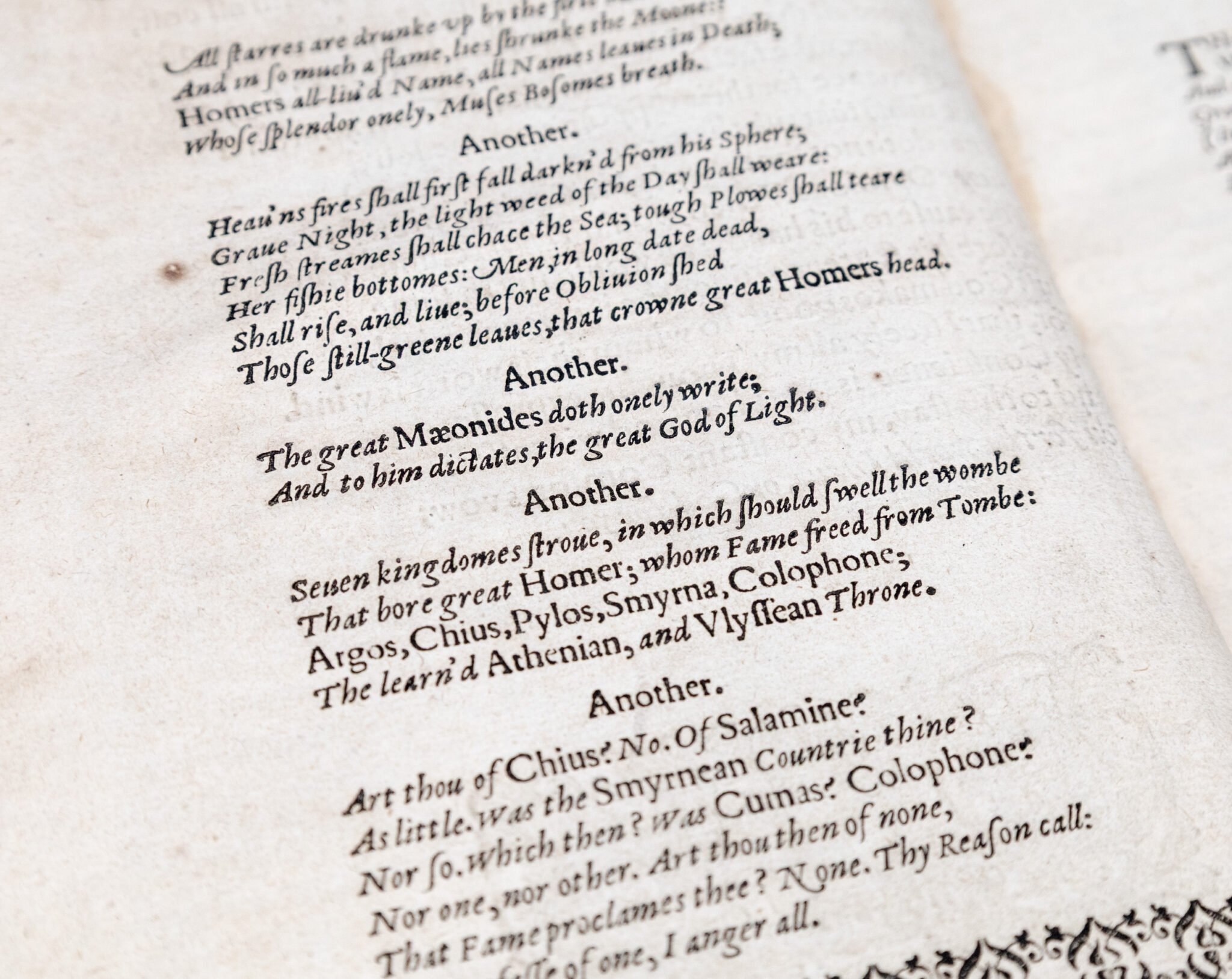 The Whole Works of Homer; Prince of Poetts In his Iliads, and Odysses. Translated according to the Greeke by Geo. Chapman.