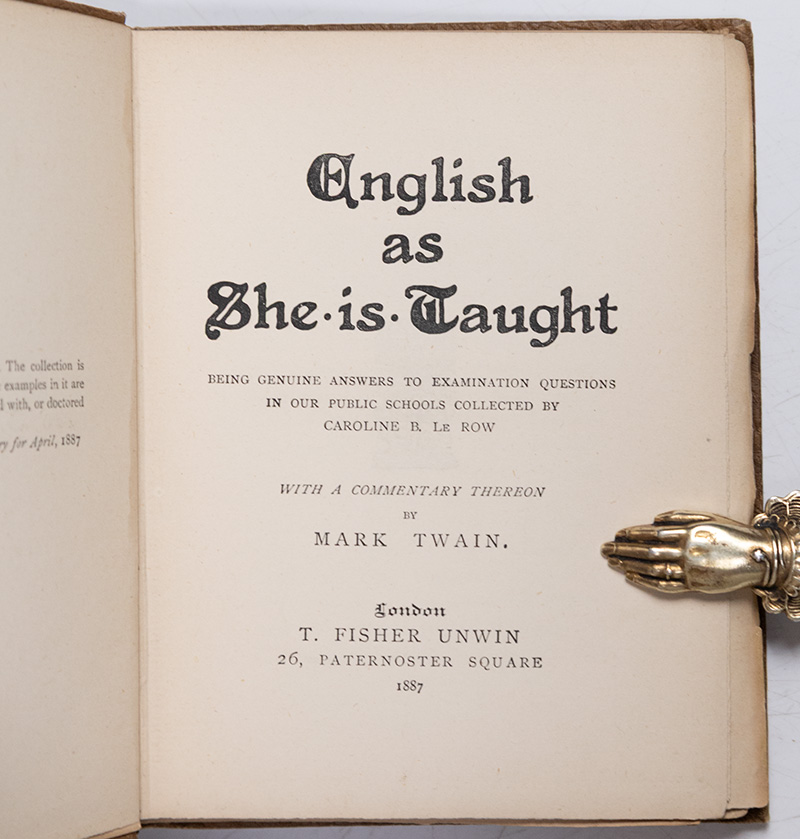English As She Is Taught.