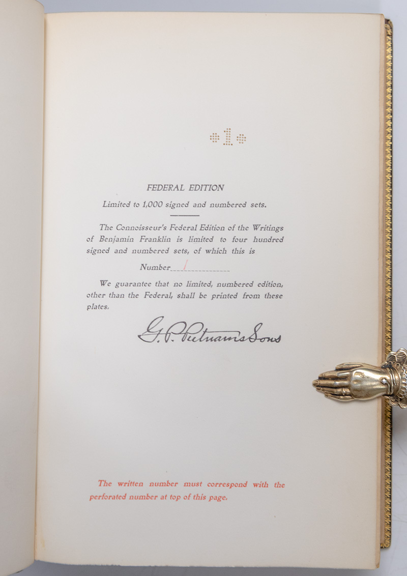 The Works of Benjamin Franklin.
