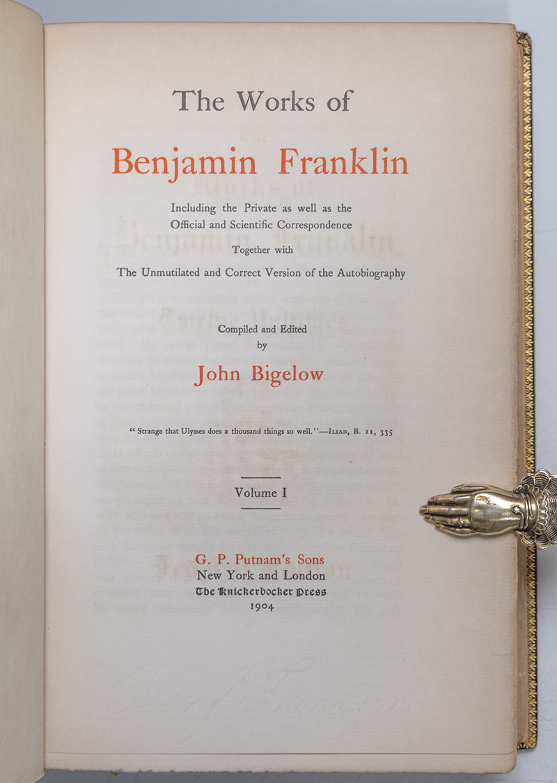 The Works of Benjamin Franklin.