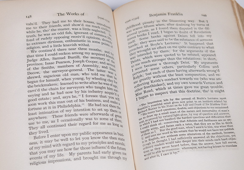 The Works of Benjamin Franklin.
