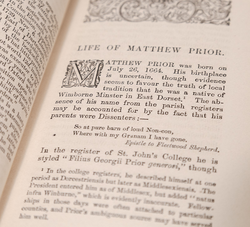 The British Poets: Matthew Prior.