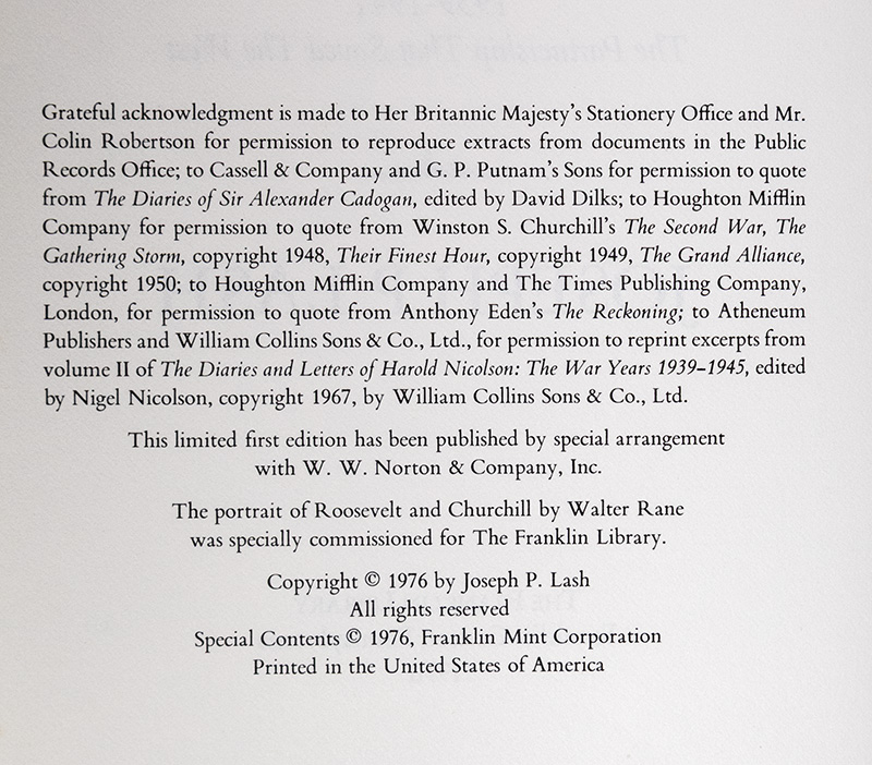 Roosevelt and Churchill: 1939-1941 The Partnership That Saved the West.