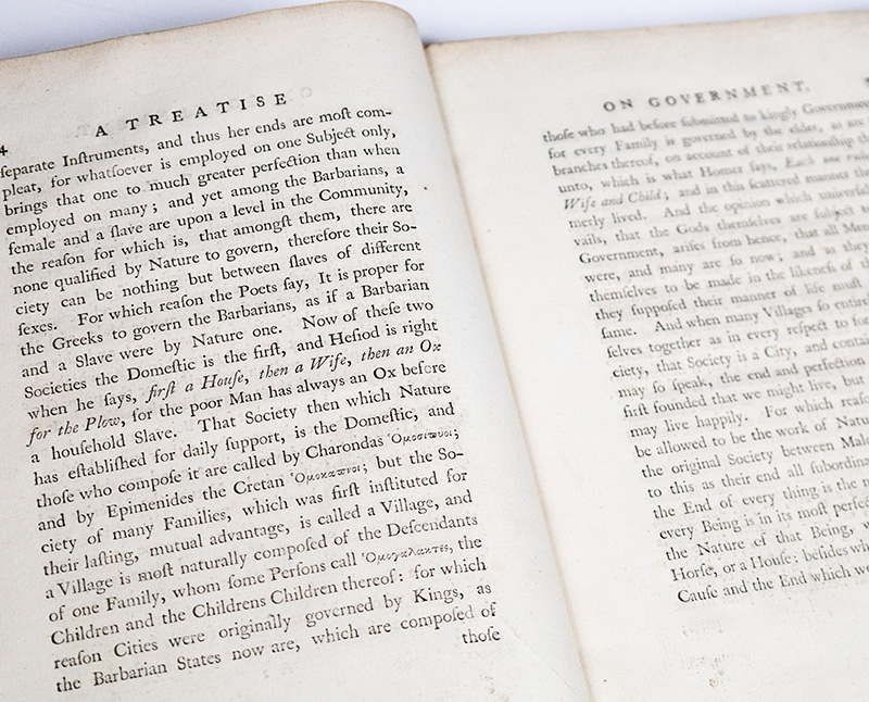 A Treatise on Government. Translated From The Greek of Aristotle.