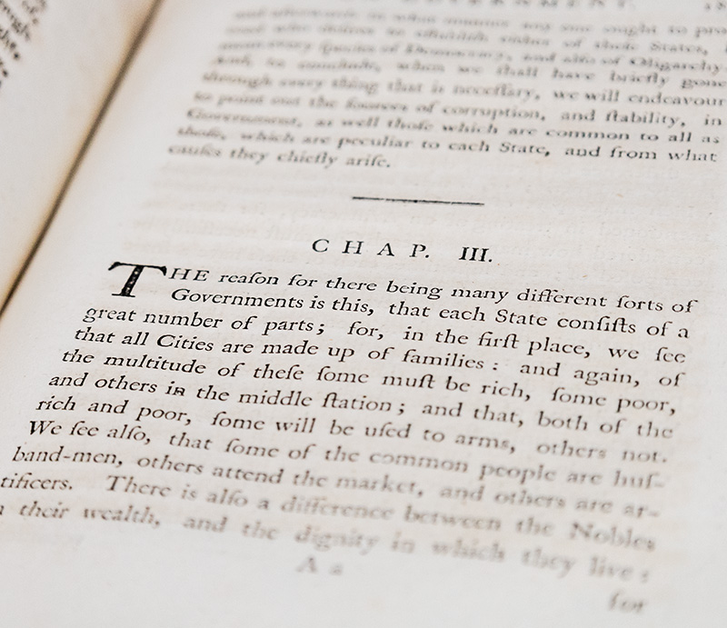 A Treatise on Government. Translated From The Greek of Aristotle.
