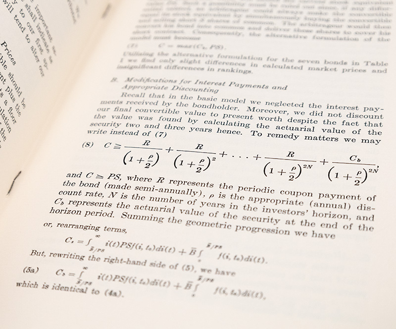 The Quarterly Journal of Economics: The Valuation of Convertible Securities.