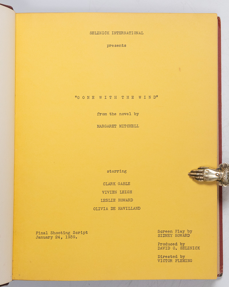 Gone With the Wind Final Shooting Script.