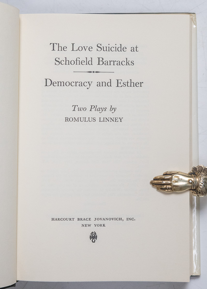 The Love Suicide at Schofield Barracks and Democracy and Esther: Two Plays