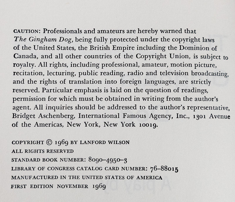 The Gingham Dog.