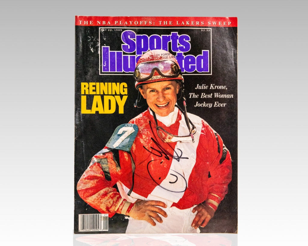 Julie Krone Signed 1989 Sports Illustrated.