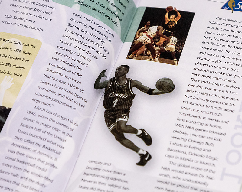 Jerry West Signed 1996-97 NBA Schedule.
