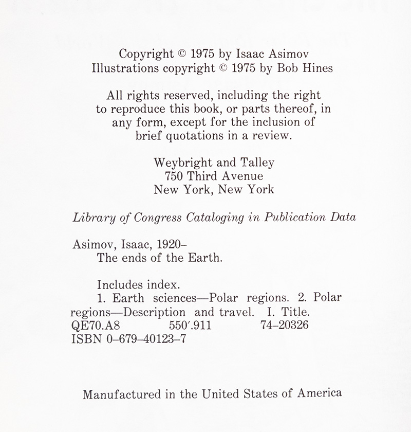 The Ends of the Earth: The Polar Regions of the World.
