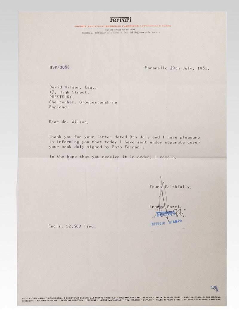 The Enzo Ferrari Memoirs.