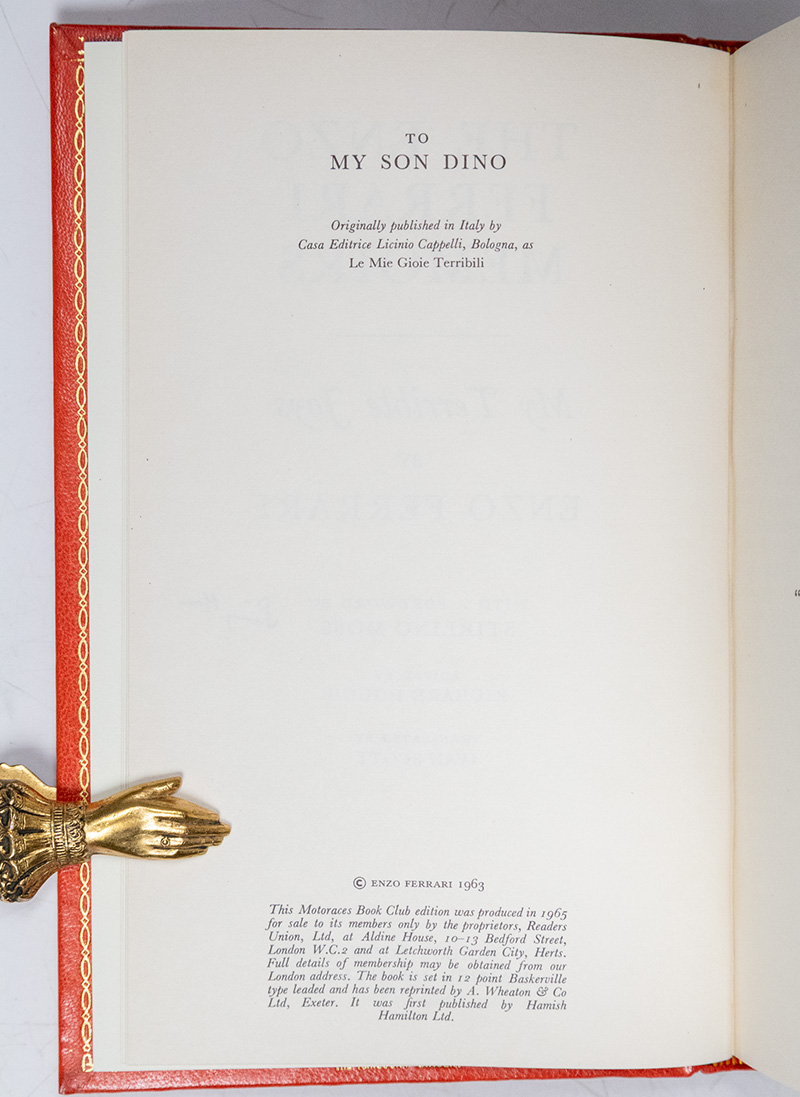 The Enzo Ferrari Memoirs.