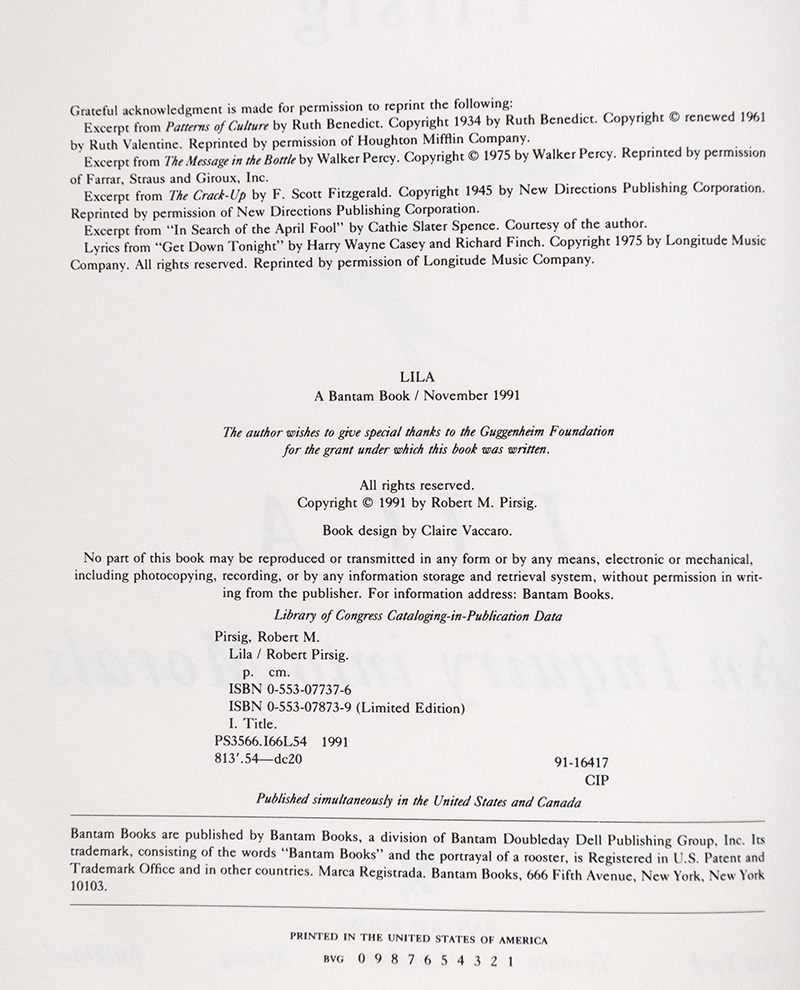 Lila: An Inquiry into Morals. - Image 4