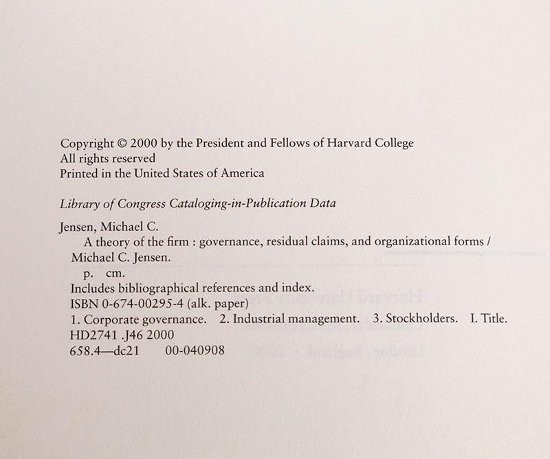 A Theory of the Firm: Governance, Residual Claims, and Organizational Forms. - Image 4