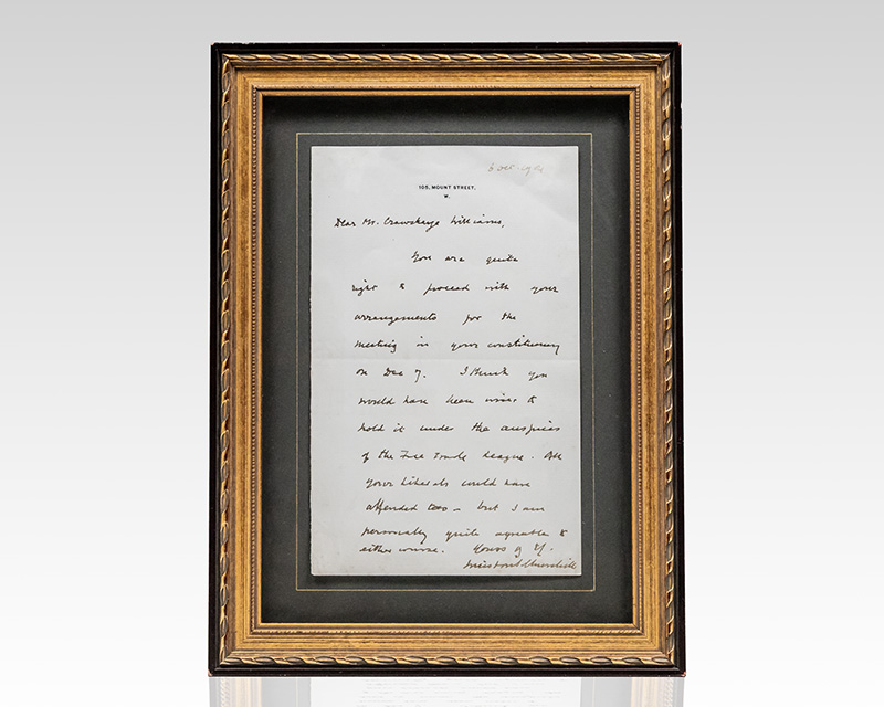 Winston S. Churchill Autograph Letter Signed.