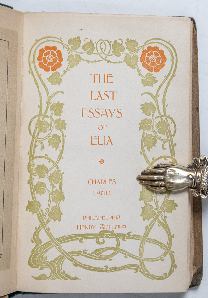 The Last Essays of Elia | Charles Lamb | Decorative Altemus Edition